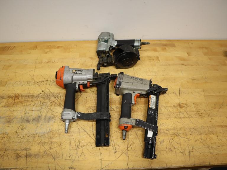 Paslode S150-W16R Wide Crown Stapler, Hitachi NV 50A1 Coil Nailer & Paslode Framing Stapler