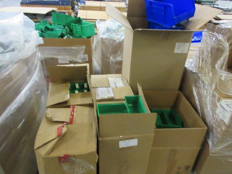 Plastic Storage Bins Mostly, Quantum 6" x 3-1/2" x 2-1/2", Akro 12" x 6-1/2" x 6" Plastic Storage Bins, Large Assortment