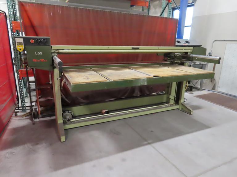 Samco MiniMax L55 Professional Grade Stroke Sander, 6" Belt, 98"x36" Table, 28" Motorized Adjustable Table Height, 3 HP