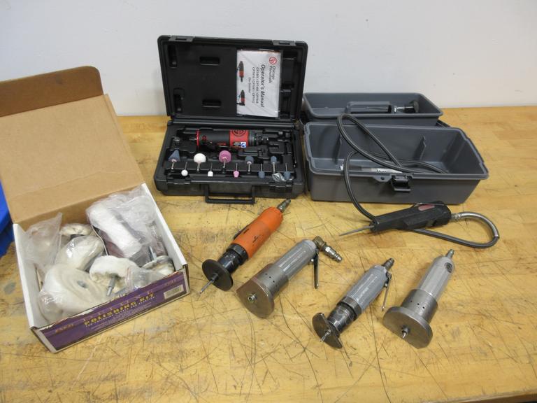 Pneumatic Routers w/ Deburring & Polishing Tools
