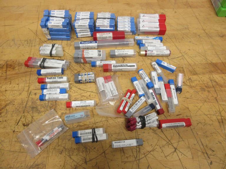 Carbide End Mills 3/32-1/2" New in Packages, Various Brands 