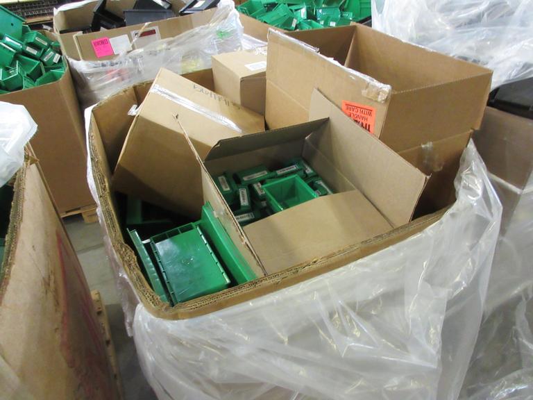 Plastic Bins, Large Assortment of Small, Medium and Large in 46" x 38" x40" Gaylord Box
