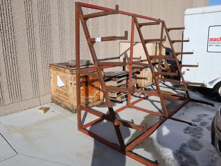 6-Tier Heavy Duty Adjustable Cantilever Material Storage Rack - Shop Made Industrial Grade