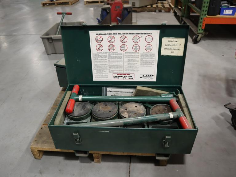 Hilman Rollers 40 Ton FT Deluxe Riggers Kit 4 Diamond Swivels KRS-40-SLD