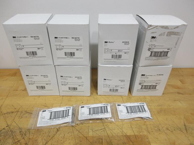 3M Cubitron II 3" Roloc Sandiing Discs, (8) Boxes Full, 36+, 50, 60 Grits