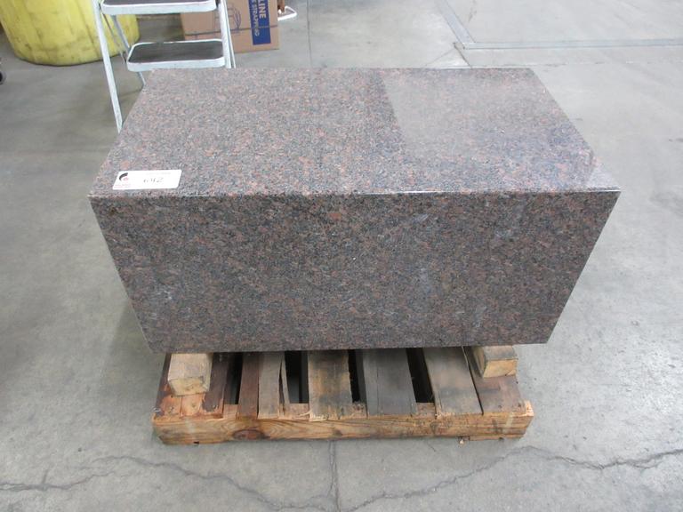Square Granite Base 19"x17"x34"H,  Polished on 5 Sides, Approx Weight 1075 lbs