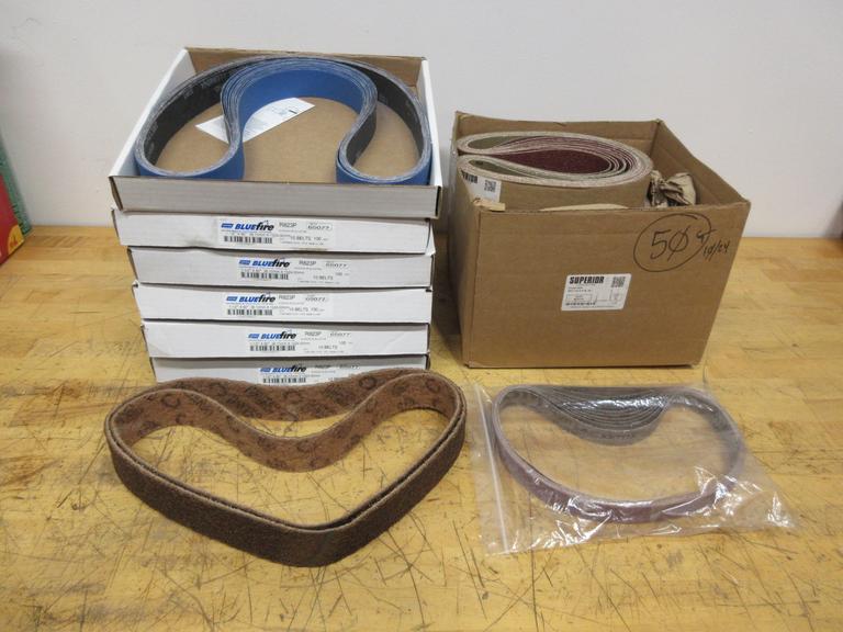 Norton 65077 1-1/2" x 60" 100 Grit Belts (6 Boxes) Superior A018371 2" x 48" 36 Grit Belts (50) & MORE! NEW!