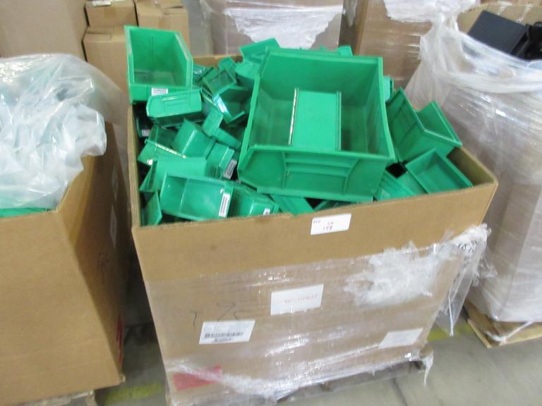 Plastic Bins, Large Assortment of Small, Medium and Large in 46" x 38" x 32" Gaylord Box