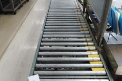 Hytrol 22" x 25' Powered Roller Conveyor System with Foot Pedal, (2) 10' Sections and (1) 5' Section