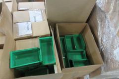 Plastic Storage Bins Mostly, Quantum 6" x 3-1/2" x 2-1/2", Akro 12" x 6-1/2" x 6" Plastic Storage Bins, Large Assortment