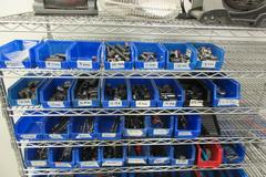 Hand Tools, including Box End Wrenches, Ratchets, Sockets and MORE on Quantum 11-Shelf 60" x 24" 78" Metal Wire Rolling Cart