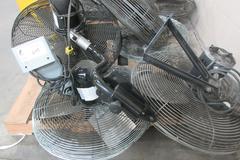 Wall Mounted Shop Fans (6) on Pallet, 16" to 24" Diameters