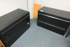 Horizontal 2 Drawer Metal File Cabinets (2pcs)