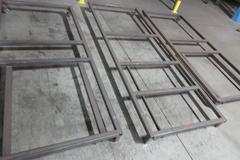 Heavy Duty Steel Flat Sheet Material Racks with Casters on one End (4pcs)