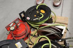 Assorted Air Hose Reels for 1/2"-3/8" Hose - 25' - 75' (5)