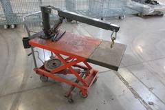 Die Cart, Foot Acuated with 1/2" Ton Adjustable Arm Crane