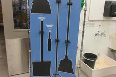 Safety Lockout/Tagout Center with Large Assortment of Supplies on 5-Shelf Uline 36" x 18" x 78" Metal Wire Rolling Cart