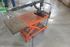 Die Cart, Foot Acuated with 1/2" Ton Adjustable Arm Crane