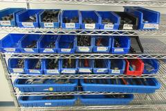 Hand Tools, including Box End Wrenches, Ratchets, Sockets and MORE on Quantum 11-Shelf 60" x 24" 78" Metal Wire Rolling Cart