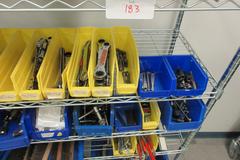 Hand Tools, Large Assortment including Socket Set, Rachet Wrenches, Clamp, Tap Wrenches, Drill Chucks, O-Ring Kit and MORE on 6-Shelf 48" x 18" x 78" Metal Wire Rolling Cart