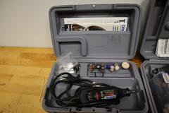 Dremel Rotary Tool Lot – 8220 Cordless, 10.8V Cordless, Model 395 Corded, Extra Batteries & Chargers