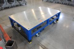 Built MB 1200 5' X 3' Portable Electric Lift Table w Fork Slots w Removable Top