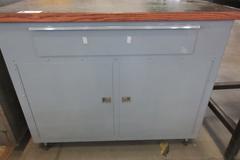 Shipping Desk, Metal with Laminate Top, 1-Drawer, 2-Door