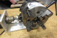 SanMotion F-Type SH2862-5144 Servo Motor / Drive Component Mounted w/ 6.5" 4-Jaw Chuck