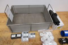 Mill Tool Holders Assorted CAT50, BT40, NMTB40, ER40 Collets, TG100 Collets, and 18x13x6" SST Wire Parts Basket