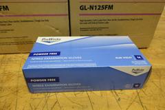 Proworks GL-N125FM Nitrile Exam Gloves, Size Medium, (3) Boxes Full, (10) Packs per Box