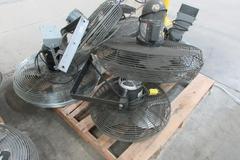 Wall Mounted Shop Fans (6) on Pallet, 16" to 24" Diameters