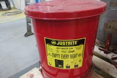 Oily Rag Waste Cans, Justrite and Others (5pcs) 