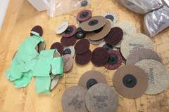3M and Other Roloc Abrasives, Scotchbrite Polishers, (2) Rolls 3M Utility Cloth 1" x 80 Grit