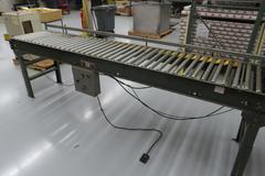 Hytrol 22" x 25' Powered Roller Conveyor System with Foot Pedal, (2) 10' Sections and (1) 5' Section