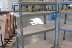 Metal Shelves, Heavy Duty with Wood Tops, Portable - 48" x 24" x 68"