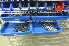 Hand Tools, including Box End Wrenches, Ratchets, Sockets and MORE on Quantum 11-Shelf 60" x 24" 78" Metal Wire Rolling Cart