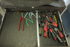 Kennedy 19-Drawer Rolling Tool Chest with Top and Bottom Units, Side Shelf and Contents