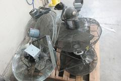 Wall Mounted Shop Fans (6) on Pallet, 16" to 24" Diameters