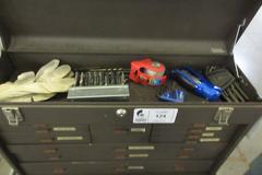 Kennedy 19-Drawer Rolling Tool Chest with Top and Bottom Units, Side Shelf and Contents