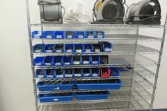 Hand Tools, including Box End Wrenches, Ratchets, Sockets and MORE on Quantum 11-Shelf 60" x 24" 78" Metal Wire Rolling Cart