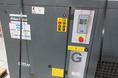 Atlas Copco G11FF 15Hp Rotary Screw Air Compressor W/ Dryer, 120 Gal Air Tank 125 PSI & Spare Parts