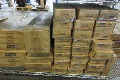 Uline Rolling Metal Wire Cart with Contents Including, Shelving Accessories, Anti-Fatigue Mats, Wall Storage Supplies and MORE!