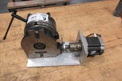 SanMotion F-Type SH2862-5144 Servo Motor / Drive Component Mounted w/ 6.5" 4-Jaw Chuck