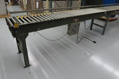 Hytrol 22" x 25' Powered Roller Conveyor System with Foot Pedal, (2) 10' Sections and (1) 5' Section
