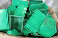 Plastic Bins, Large Assortment of Small, Medium and Large in 45" x 42" x 42" Gaylord Box