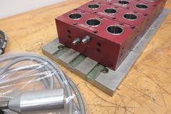 Lexair 5C 5 - Tri-Grip Collet Closer Mounted On Fixture W/ Open/Close Valve 