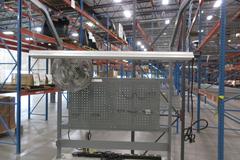 Work Bench, Heavy Duty Metal with Work Light and Power Strip, Portable