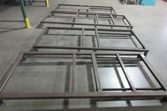 Heavy Duty Steel Flat Sheet Material Racks with Casters on one End (4pcs)