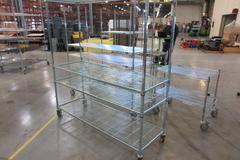 Uline Rolling Metal Wire Carts and assorted other brands, (5) Total