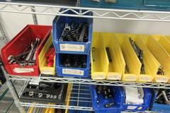 Hand Tools, Large Assortment including Socket Set, Rachet Wrenches, Clamp, Tap Wrenches, Drill Chucks, O-Ring Kit and MORE on 6-Shelf 48" x 18" x 78" Metal Wire Rolling Cart